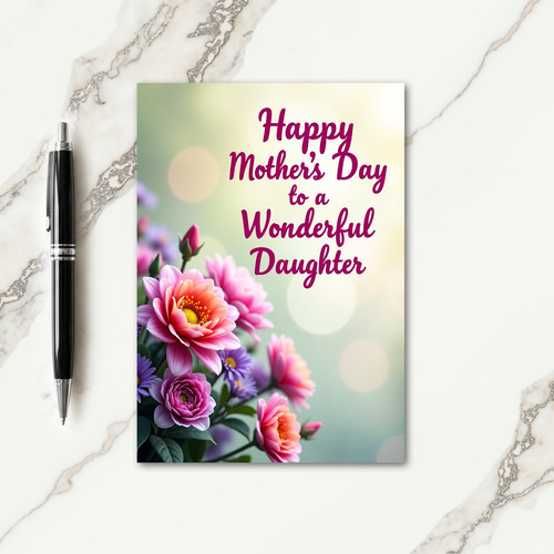 Elegant Mothers Day Dahlia Card