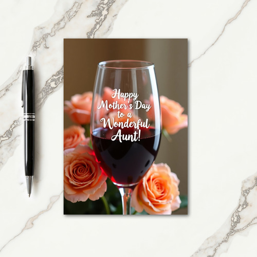 Elegant Mothers Day Drink Card