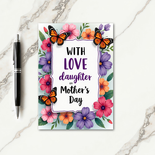 Elegant Mothers Day Family Card