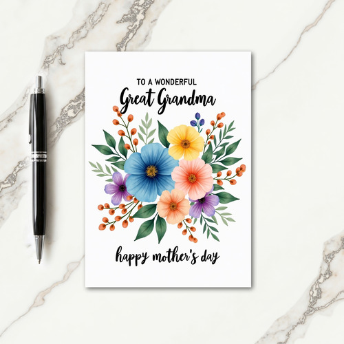 Elegant Mothers Day Floral Art Card