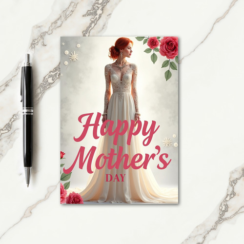 Elegant Mothers Day Gown Card
