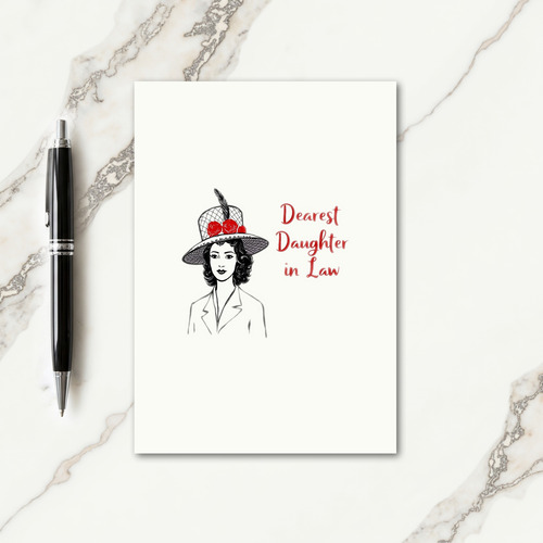 Elegant Mothers Day Hat Card