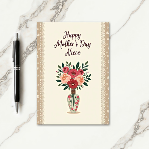 Elegant Mothers Day Niece Card