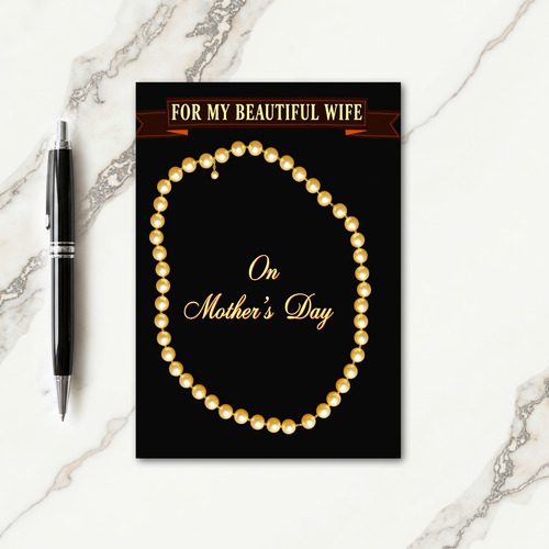 Elegant Mothers Day Pearl Card