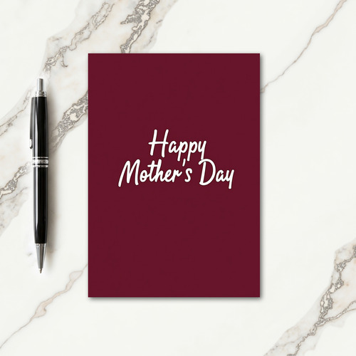 Elegant Mothers Day Script Card