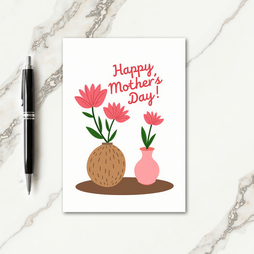 Elegant Mothers Day Vase Card