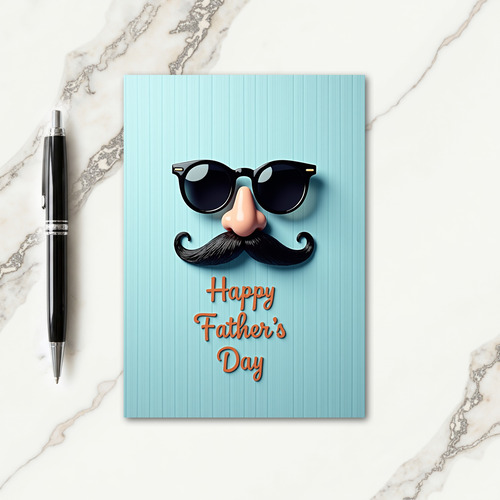 Elegant Mustache Fathers Day Card
