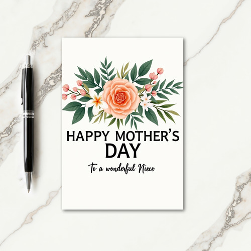 Elegant Niece Day Message Card
