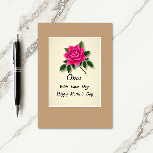 Elegant Omas Love Mothers Day Card