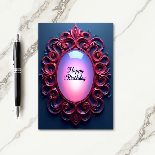 Elegant Ornate Frame Birthday Card