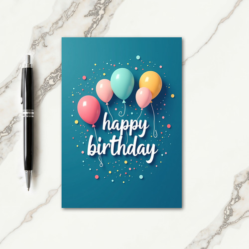 Elegant Pastel Birthday Card