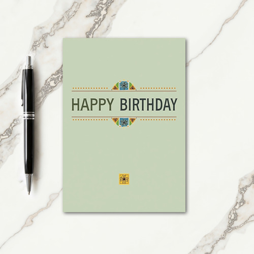 Elegant Patterned Birthday Card