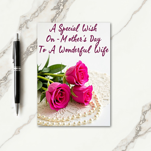 Elegant Pearl Mothers Day Card