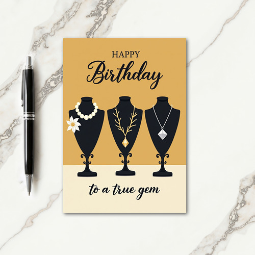 Elegant Pearlescent Birthday Card