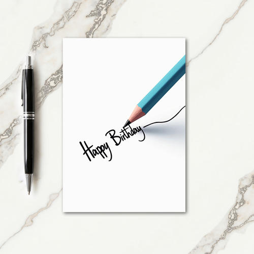 Elegant Pen Birthday Card