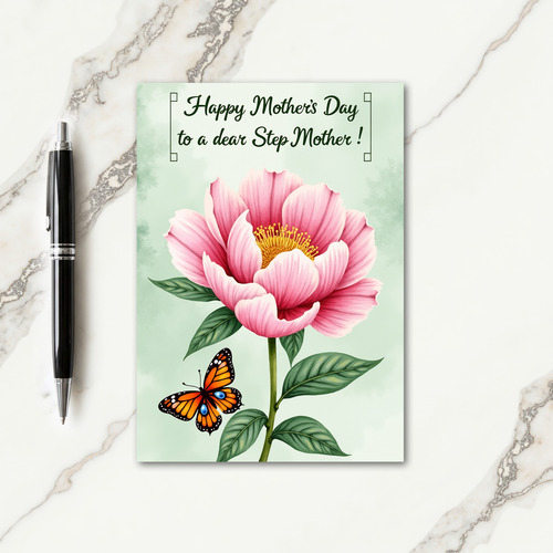 Elegant Peony Mothers Day Card