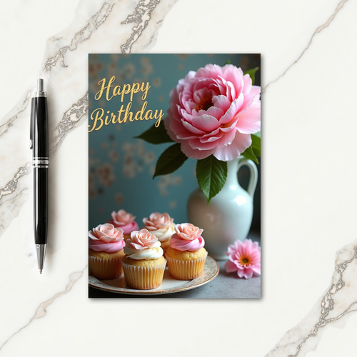 Elegant Petals Birthday Card