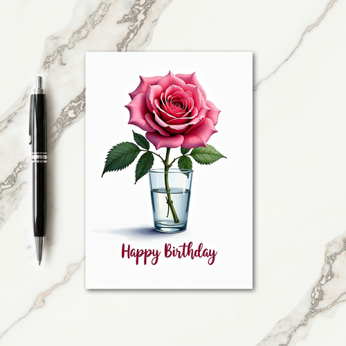 Elegant Pink Bloom Card