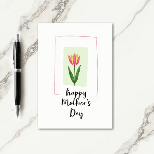 Elegant Pink Bloom Mothers Day Card