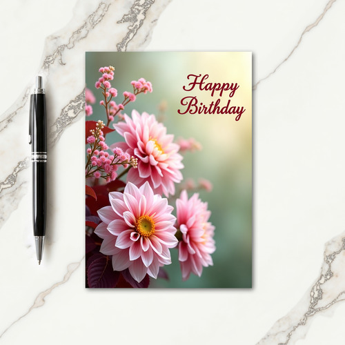 Elegant Pink Blossom Card