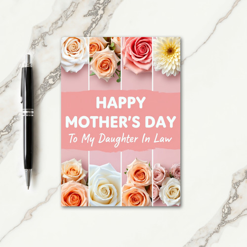 Elegant Pink Mothers Day Card