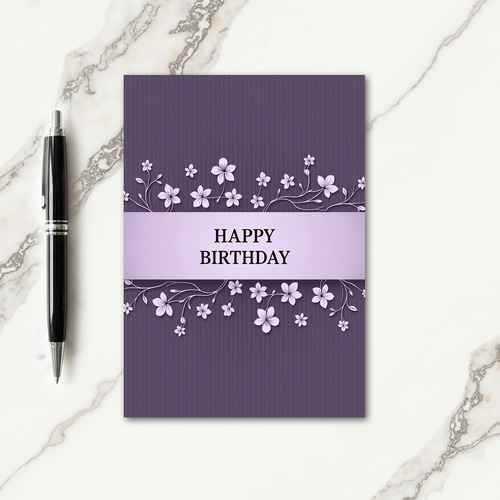 Elegant Pinstripe Birthday Card