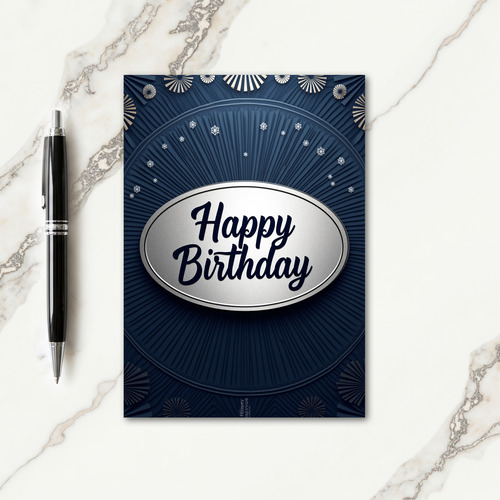 Elegant Plaque Birthday Card