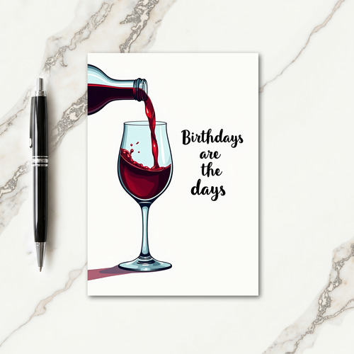 Elegant Pour Birthday Celebration Card