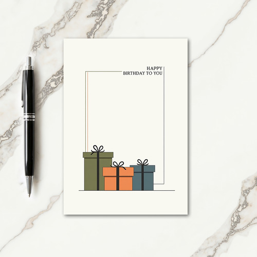 Elegant Presents Birthday Card