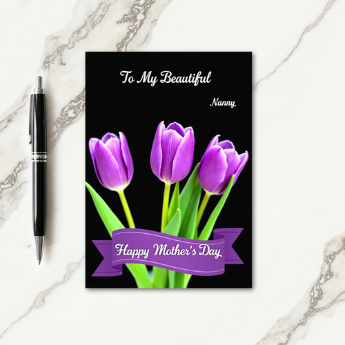 Elegant Purple Bloom Card