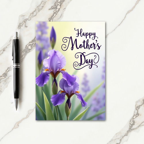 Elegant Purple Bloom Mothers Day Card