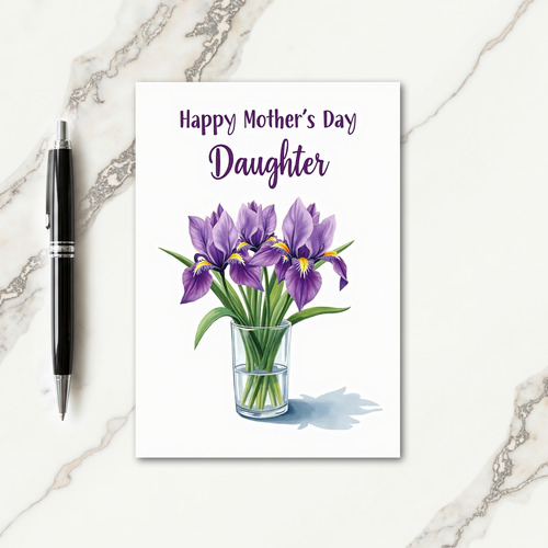 Elegant Purple Blossom Mothers Day Card