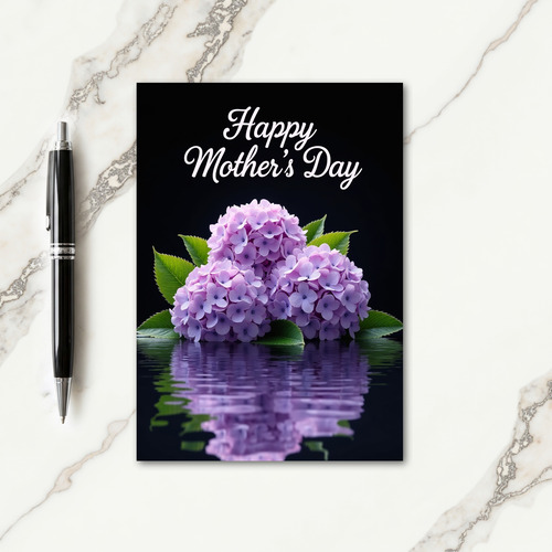 Elegant Purple Flower Mothers Card