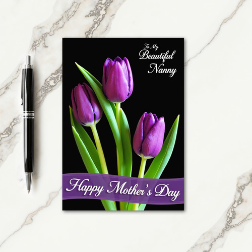 Elegant Purple Mothers Day Card