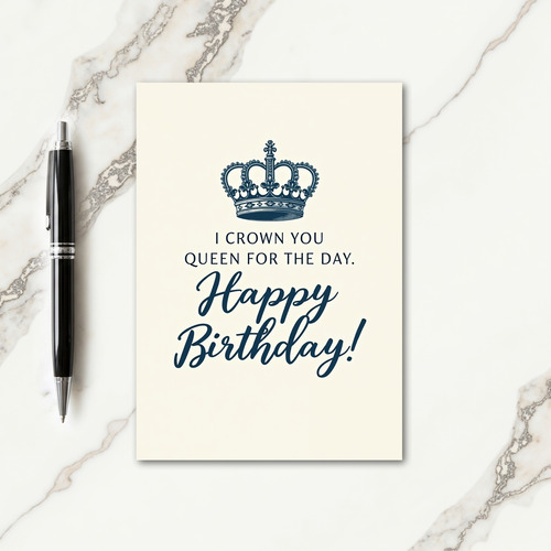 Elegant Queens Birthday Card