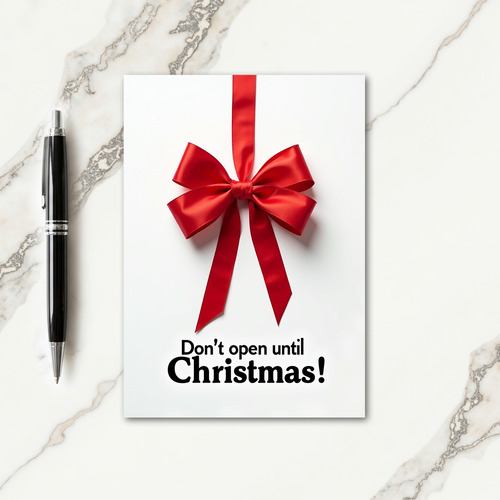 Elegant Ribbon Christmas Card