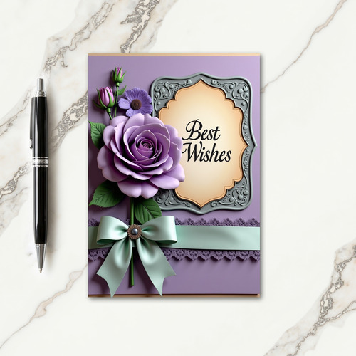 Elegant Rose Birthday Wishes Card