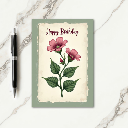 Elegant Rose Bloom Card