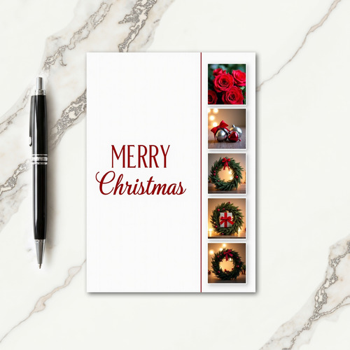 Elegant Rose Christmas Card thumbnail