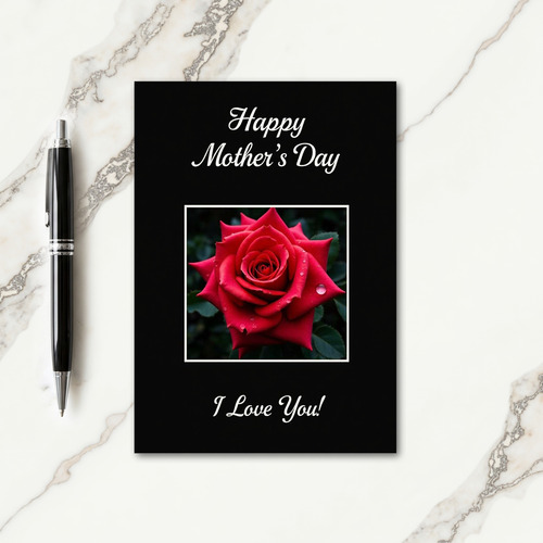 Elegant Rose I Love You Card