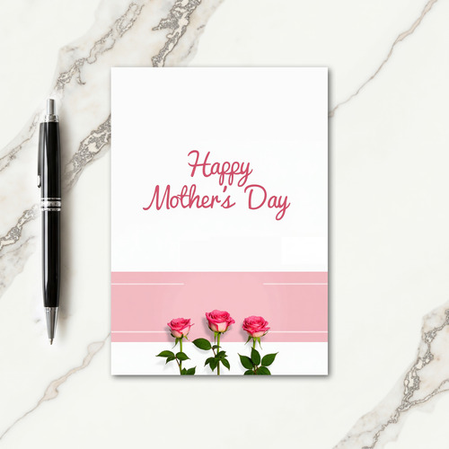 Elegant Rose Mothers Card