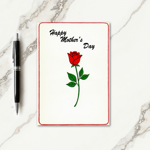 Elegant Rose Mothers Day Card