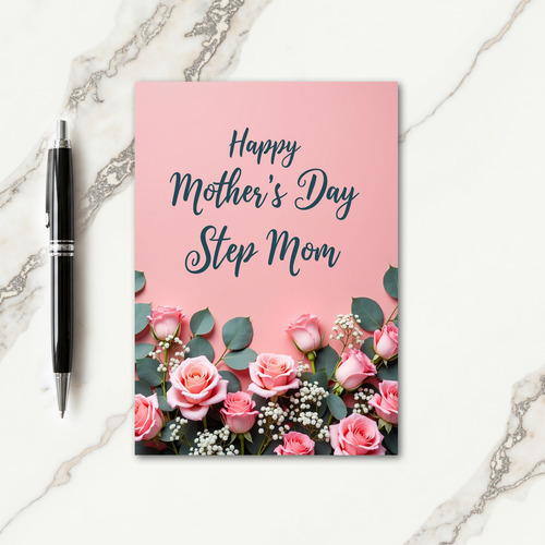 Elegant Rose Mothers Day Wish Card