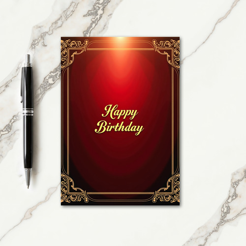 Elegant Ruby Birthday Card