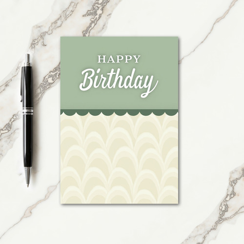 Elegant Sage Birthday Card