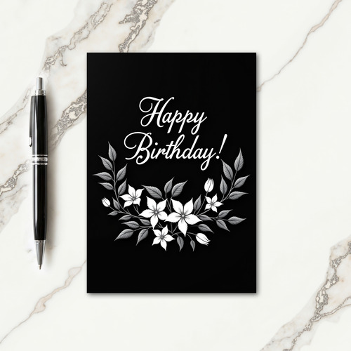 Elegant Script Birthday Card