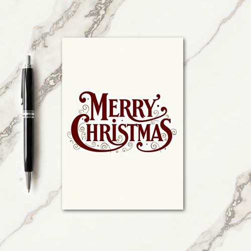 Elegant Script Christmas Card