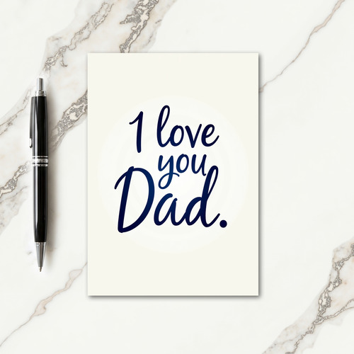 Elegant Script Dad Card
