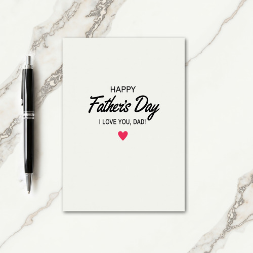 Elegant Script Fathers Day Card