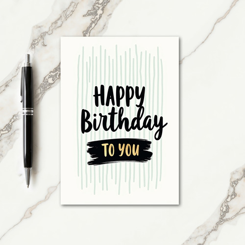 Elegant Script Gold Birthday Card